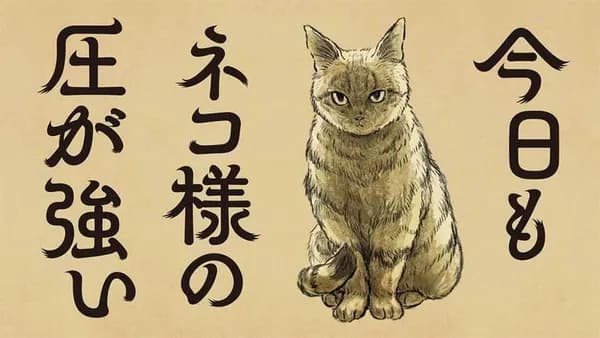今日もネコ様の圧が強い